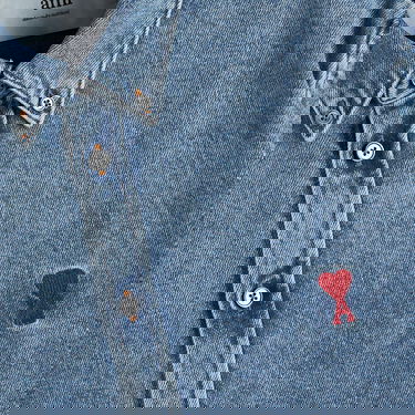 Košeľa AMI AMI Paris ADC Denim Shirt, Size Large Modrá | USH063-DE0056-480, 3