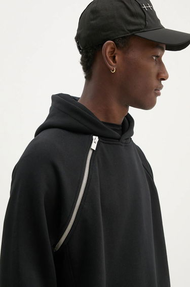 Mikina HELIOT EMIL Zippered Detail Hoodie Čierna | HE.M.08.055.BLK01, 8