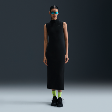 Šaty Nike Sportswear Tech Fleece Sleeveless Fitted Maxi Dress Čierna | HJ1385-010, 3