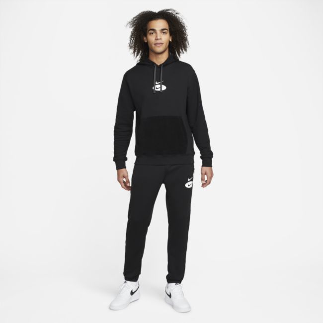 Mikina Nike Sportswear Swoosh League French Terry Pullover Hoodie Čierna | DM5462-070, 1