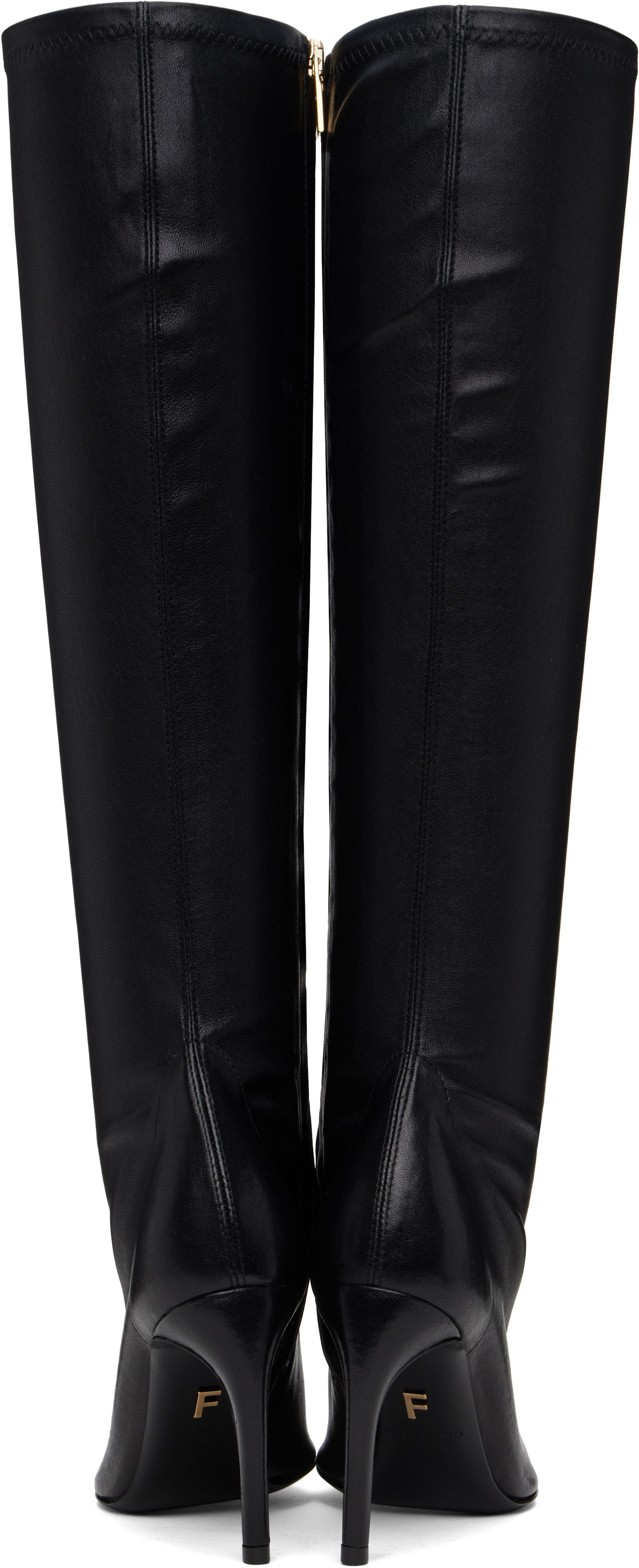 Ponožky FERRAGAMO Ferragamo High Nappa Stretch Boots Čierna | 778269, 1
