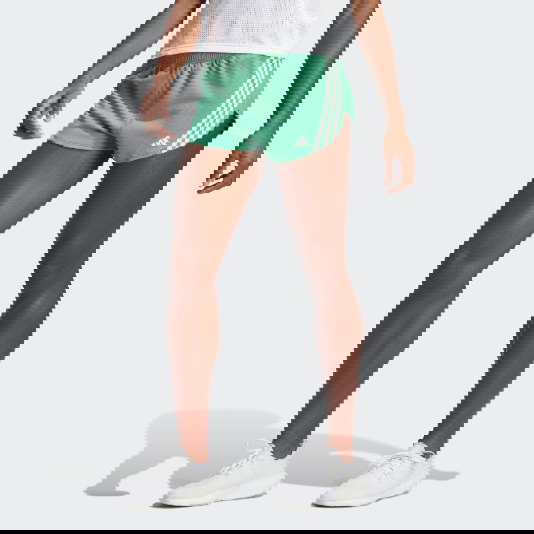 Šortky adidas Originals Run Icons 3-Stripes Low Carbon Running Shorts Zelené | HM4301, 0
