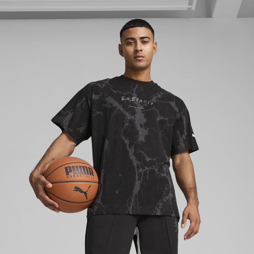 Tričko Puma HOOPS x LAFRANCE Chrome Marble T-Shirt Čierna | 630779_01