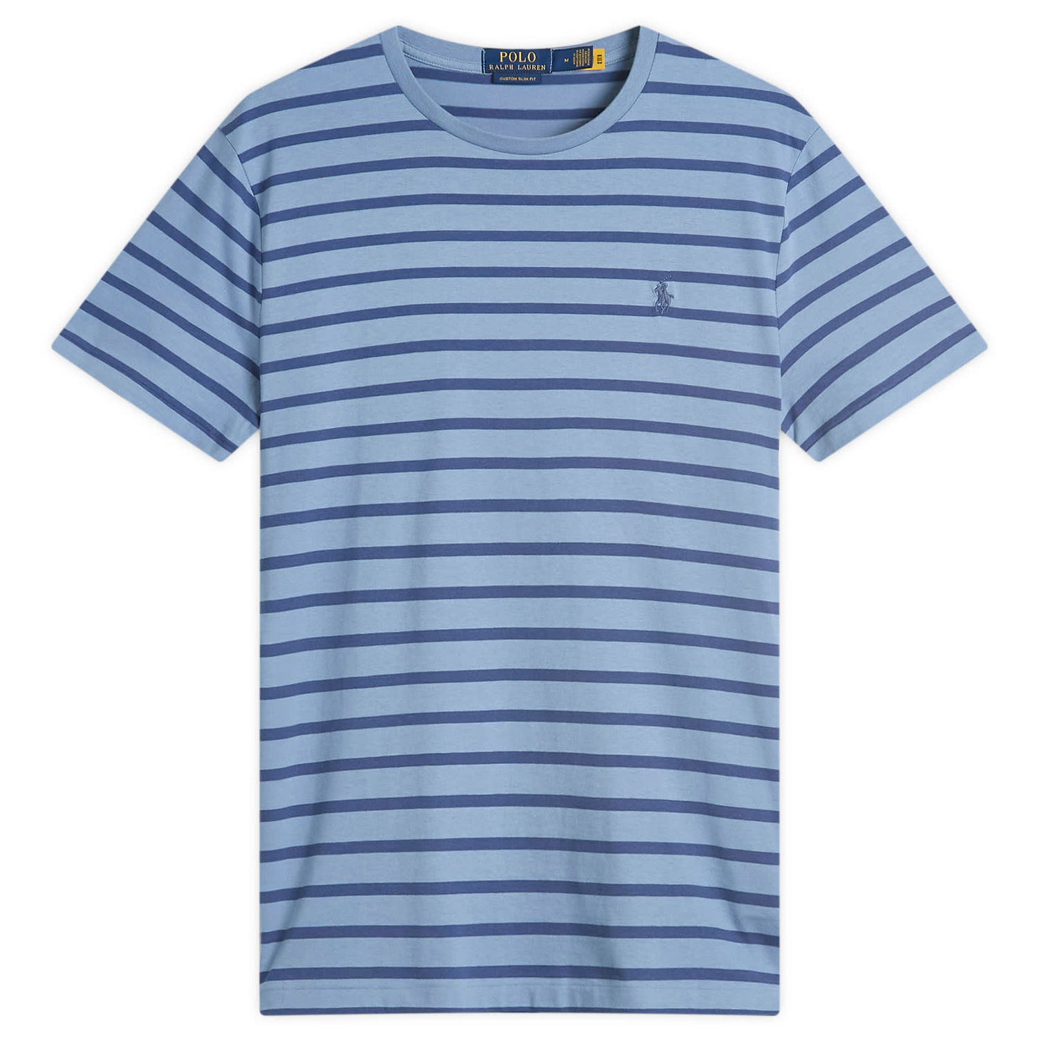 Tričko Polo by Ralph Lauren Stripe Crewneck Short Sleeve T-Shirt Modrá | 710938134008-BLU, 0