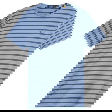 Tričko Polo by Ralph Lauren Stripe Crewneck Short Sleeve T-Shirt Modrá | 710938134008-BLU, 0