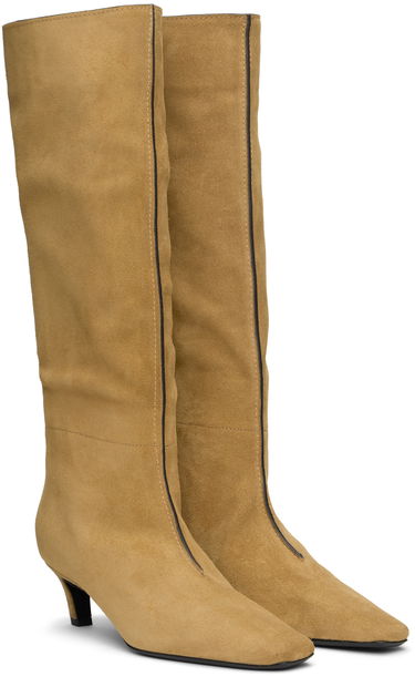 Oblečenie TOTEME TOTEME Wide Shaft Suede Knee-High Boots Béžová | 243-WAS3114-LE0003, 3