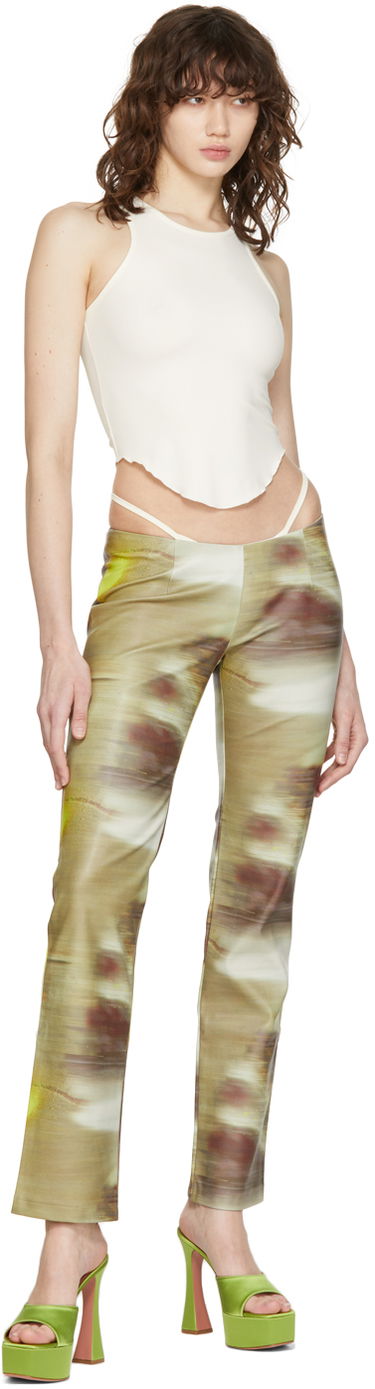Nohavice Miaou Miaou Rex Print Trousers Hnedá | 1021-CL, 3