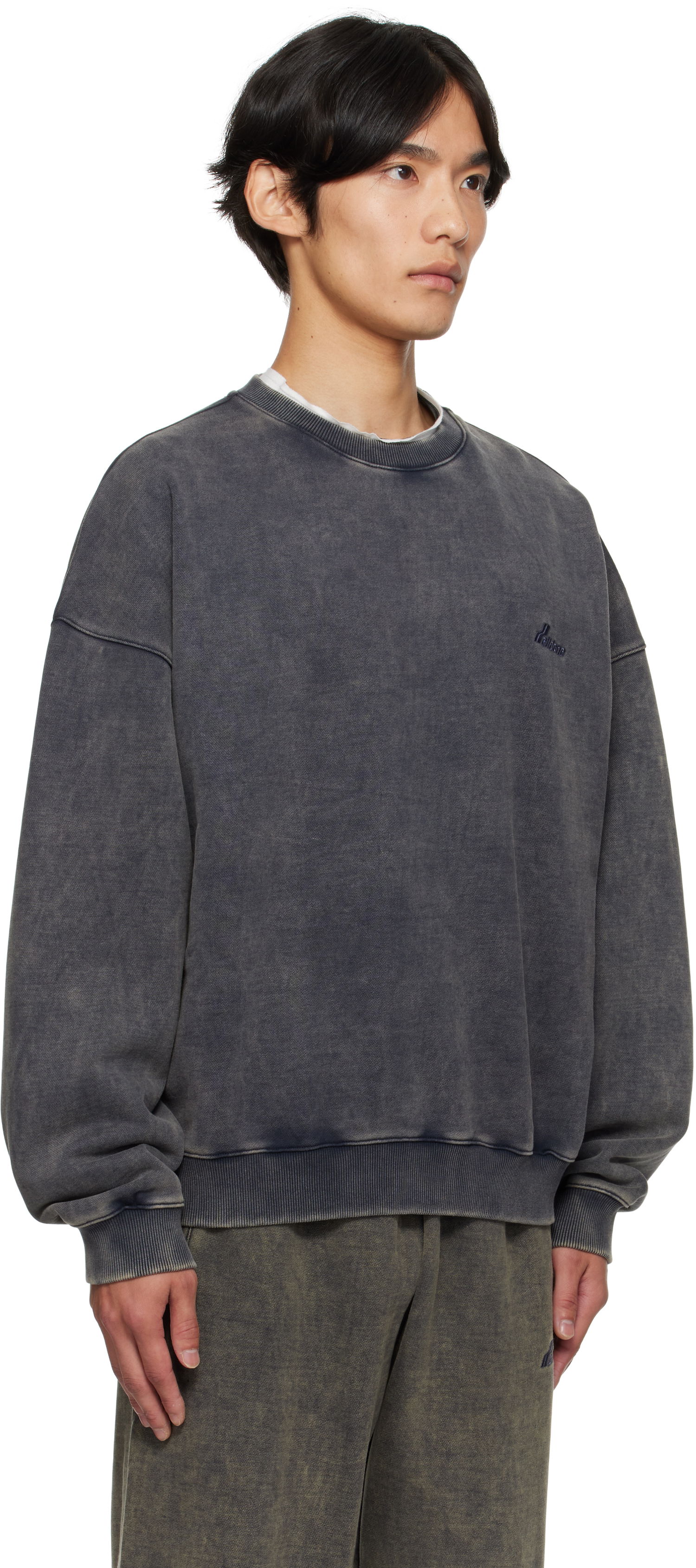 Mikina We11done We11done Bleached Sweatshirt Šedá | WD-TS2-25-785-U-DN, 1