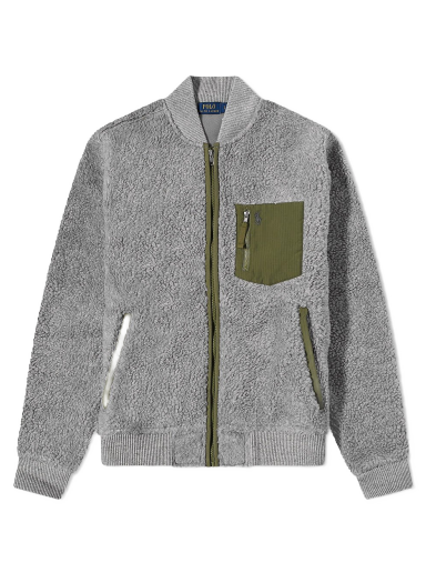 Bomber bunda Polo by Ralph Lauren Sherpa Fleece Bomber Jacket Šedá | 710891049002