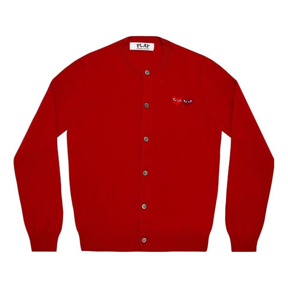Sveter Comme des Garçons COMME des GARÇONS PLAY Double Heart Cardigan Červená | AZ-N057-051-5, 0