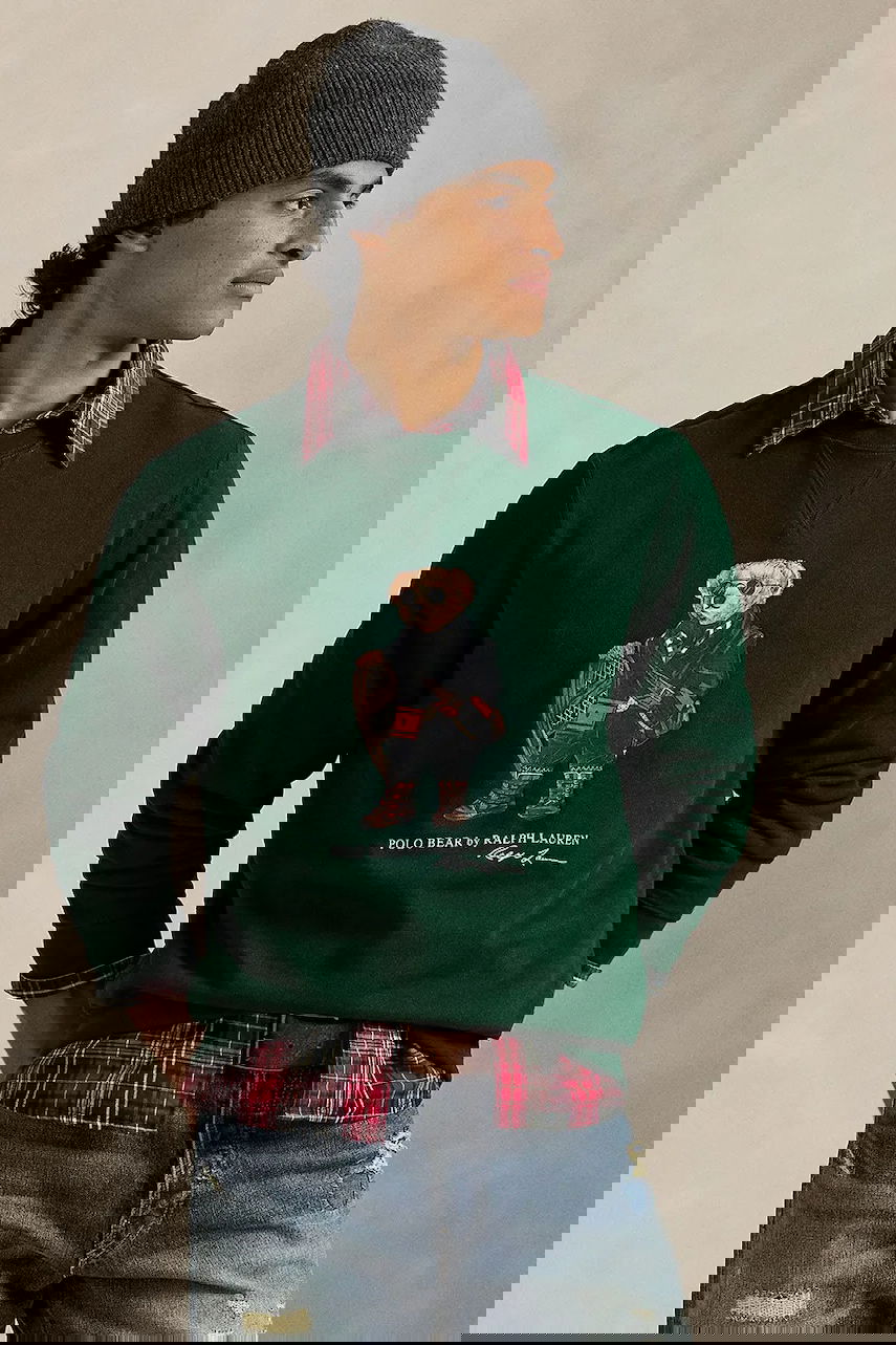 Mikina Polo by Ralph Lauren Polo Bear Graphic Cotton Sweatshirt Zelené | 710981794, 0