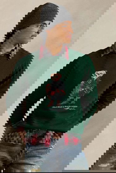 Mikina Polo by Ralph Lauren Polo Bear Graphic Cotton Sweatshirt Zelené | 710981794, 0