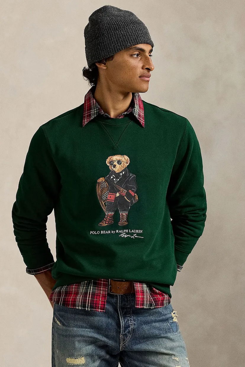 Mikina Polo by Ralph Lauren Polo Bear Graphic Cotton Sweatshirt Zelené | 710981794