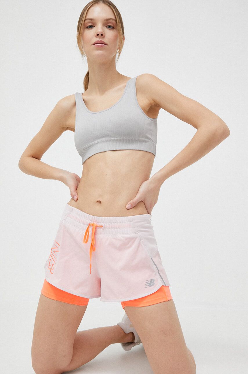 Šortky New Balance Printed Impact Run Shorts Ružová | WS21271SOI, 0