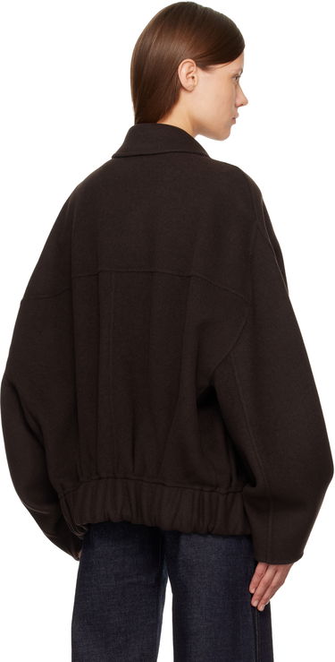 Bomber bunda Khaite Odin Zip Bomber Jacket Hnedá | 6188547, 2