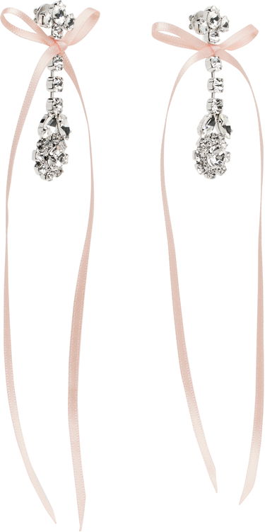 Náušnice Simone Rocha Simone Rocha Victorian Bow Ribbon Drip Earrings Ružová | ERG526 0903, 1
