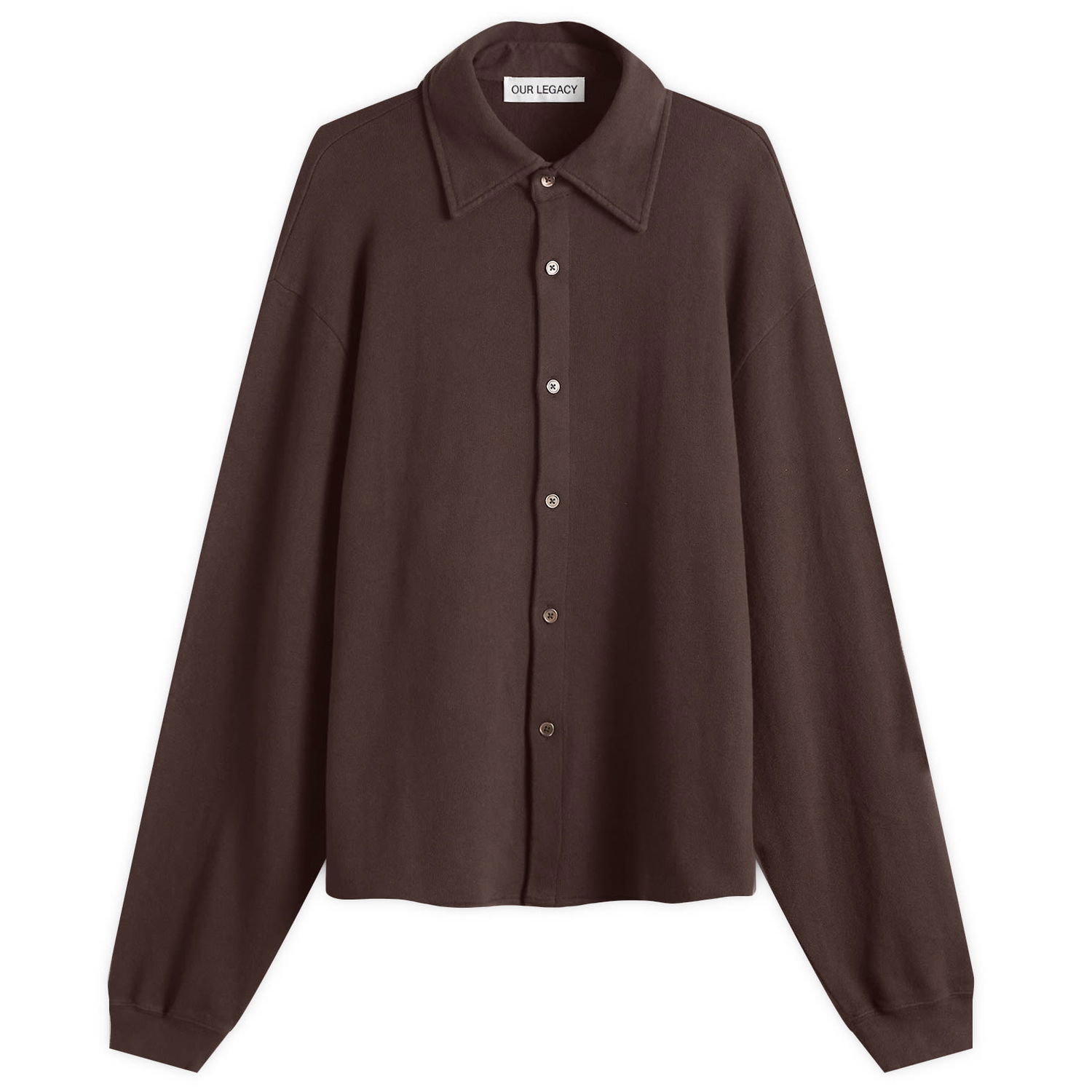 Sveter OUR LEGACY Our Legacy Recovery Fuzzy Knit Shirt, Size Small Hnedá | M2256RD, 1