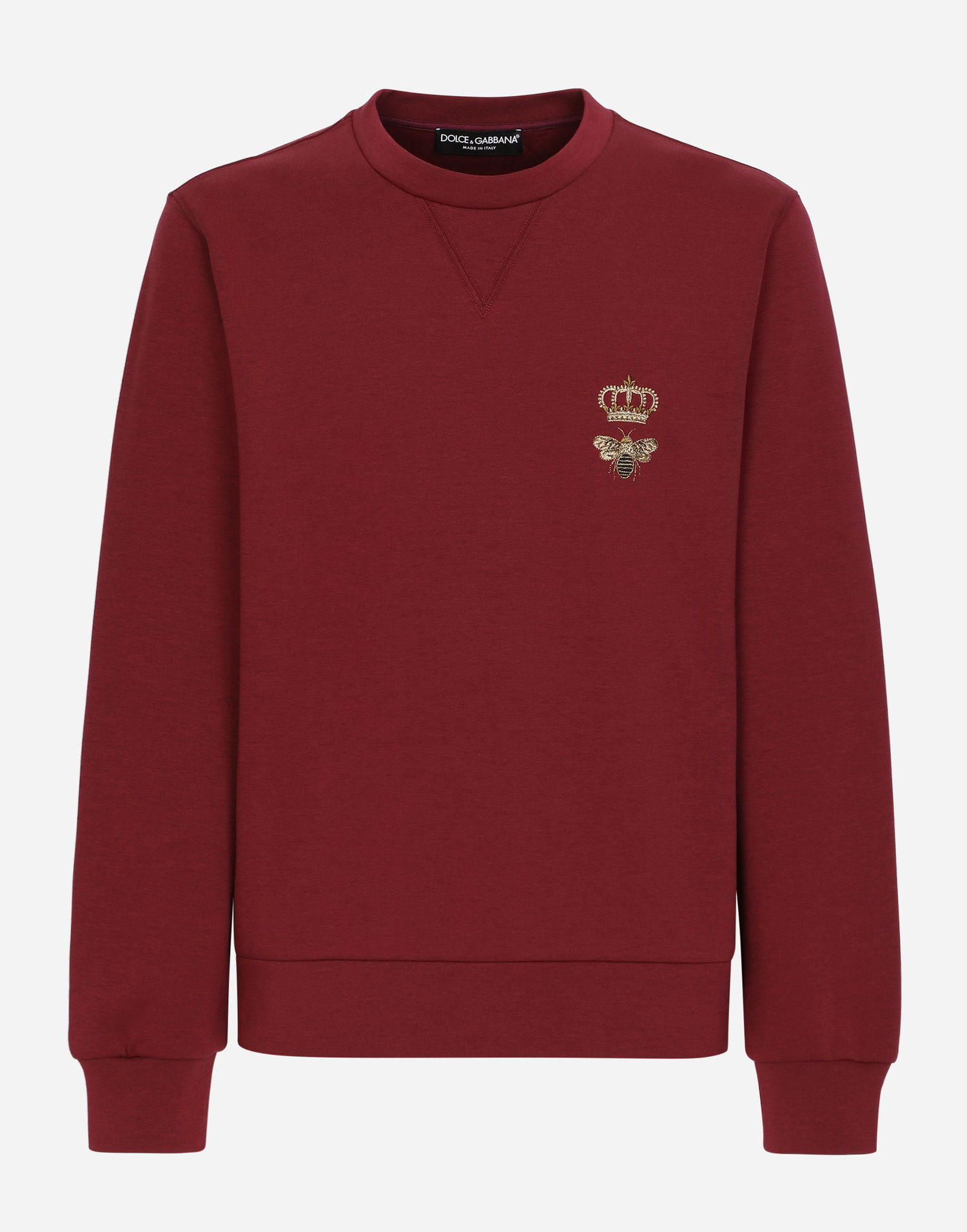 Mikina Dolce & Gabbana Cotton Jersey Sweatshirt With Embroidery Vínová | G9ABJZHU7H9R0108, 0