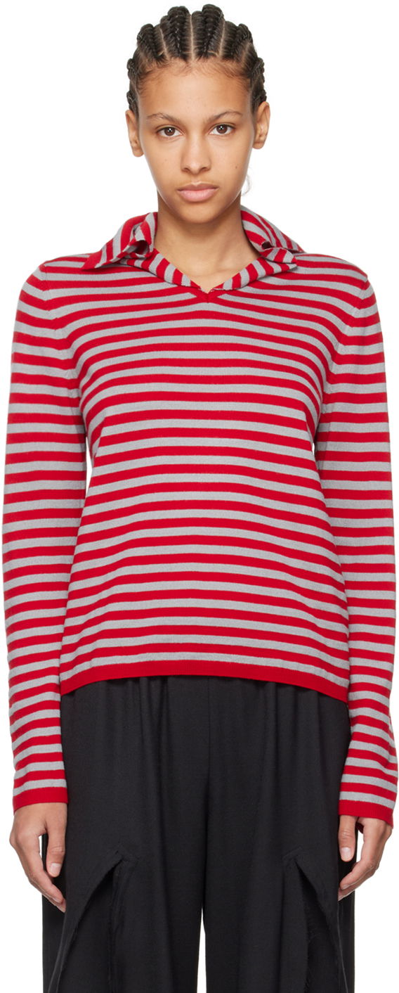 Sveter Comme des Garçons Comme des Garçons Girl Striped Sweater Červená | NM-N002-051, 0