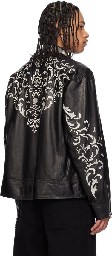 Bunda Mastermind WORLD Mastermind World Collarless Leather Jacket Čierna | MW25S14-BL012-700, 2