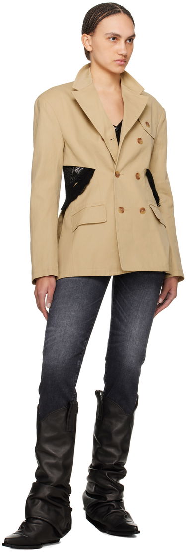 Bunda R13 R13 Open Back Blazer Béžová | R13WR257-R318B, 3