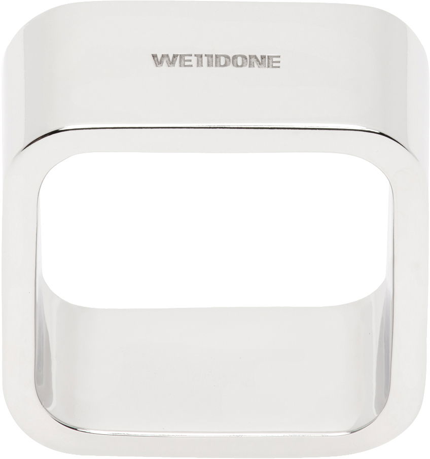 Prsteň We11done We11done Medium Square Ring Metalická | WD-AJ2-24-502-U-SV, 0
