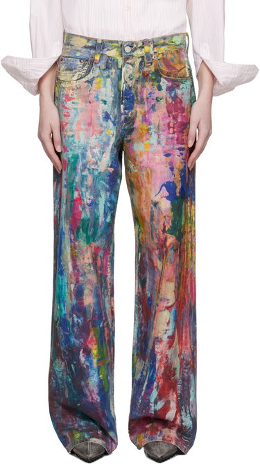 Džínsy Acne Studios Acne Studios Baggy Fit Painted Jeans Rôznofarebný | AK0898-, 0
