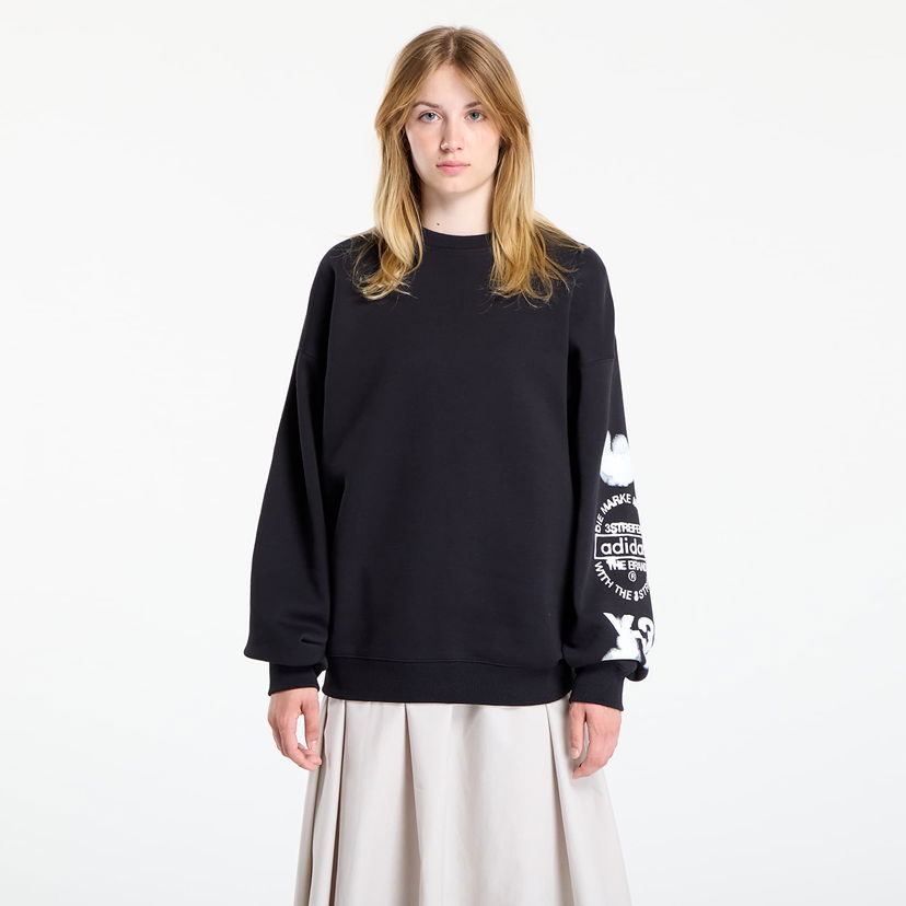Mikina Y-3 Y-3 Graphic Crew Sweatshirt Čierna | JX4749