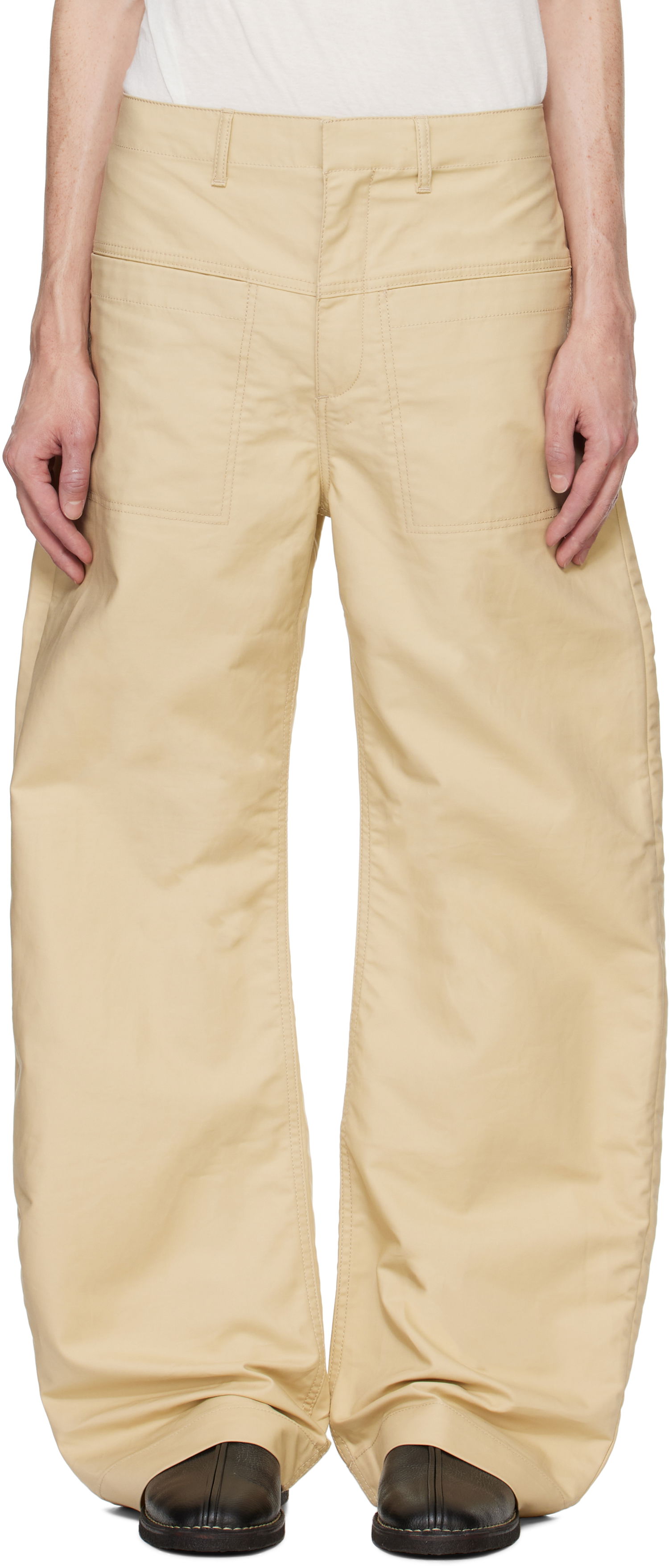 Nohavice Entire Studios Heavy Trousers Béžová | ES2495SA, 0