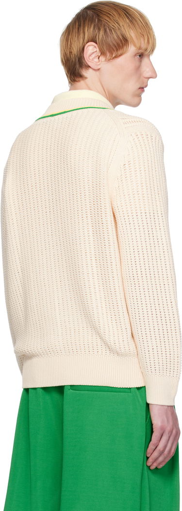 Sveter Lacoste Lacoste V-Neck Striped Tennis Sweater Béžová | AH9303_GIH, 2
