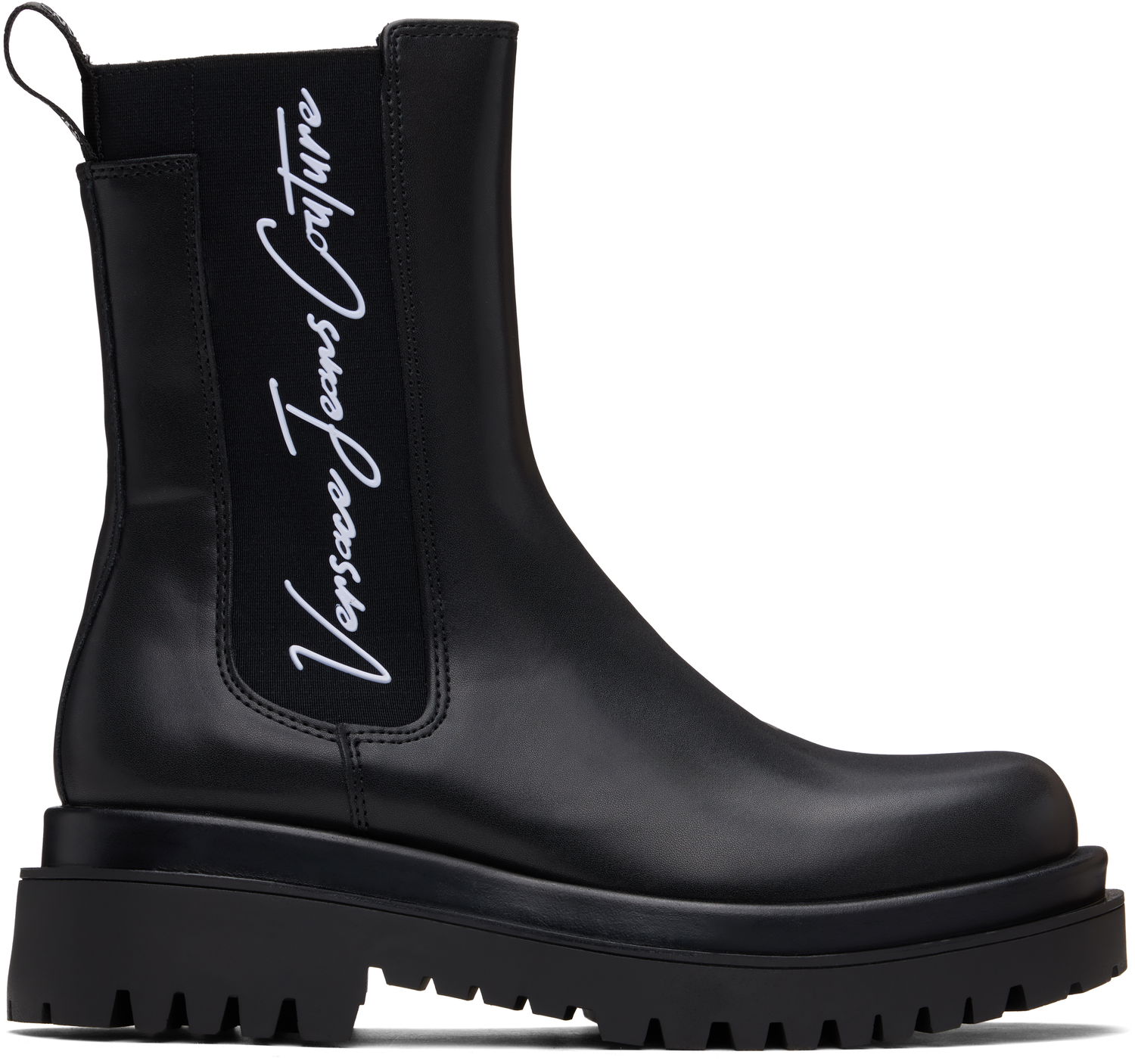Džínsy Versace Versace Jeans Couture Signature Logo Drew Chelsea Boots Čierna | E77VA3S60_EZS868, 0