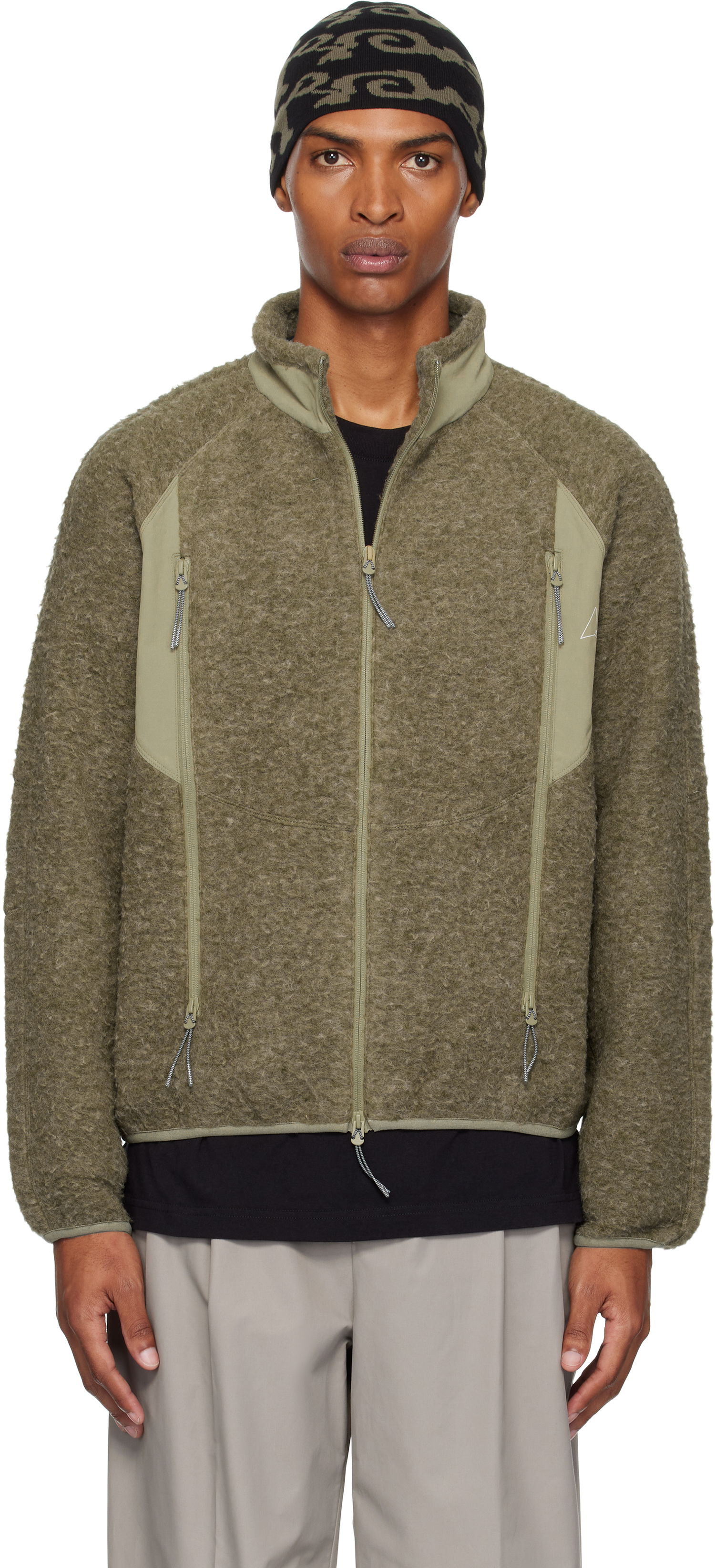 Bunda ROA ROA Polar Fleece Zip-Up Jacket Zelené | RBMW061FA43, 0