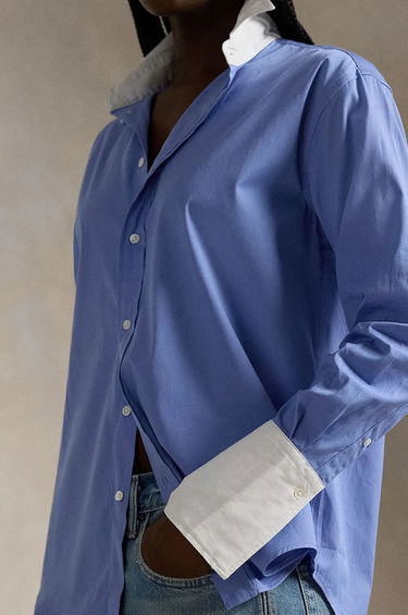 Košeľa Polo by Ralph Lauren Relaxed Fit Shirt With Classic Collar Modrá | 211891426, 3