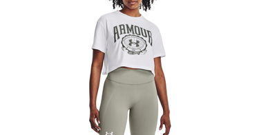 Tričko Under Armour UA Collegiate Crop Biela | 1379402-100, 1