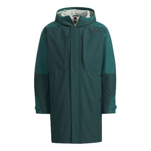 Pláštenka adidas Originals Elastic Hooded Logo Parka Zelené | H39268