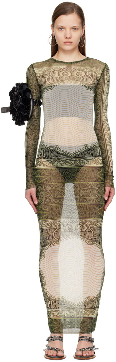 Šaty Jean Paul Gaultier Jean Paul Gaultier 'The Cartouche' Maxi Dress Zelené | 24/25-F-RO086-T515-400300156, 0