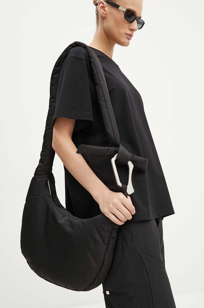 Black Padded Shoulder Bag