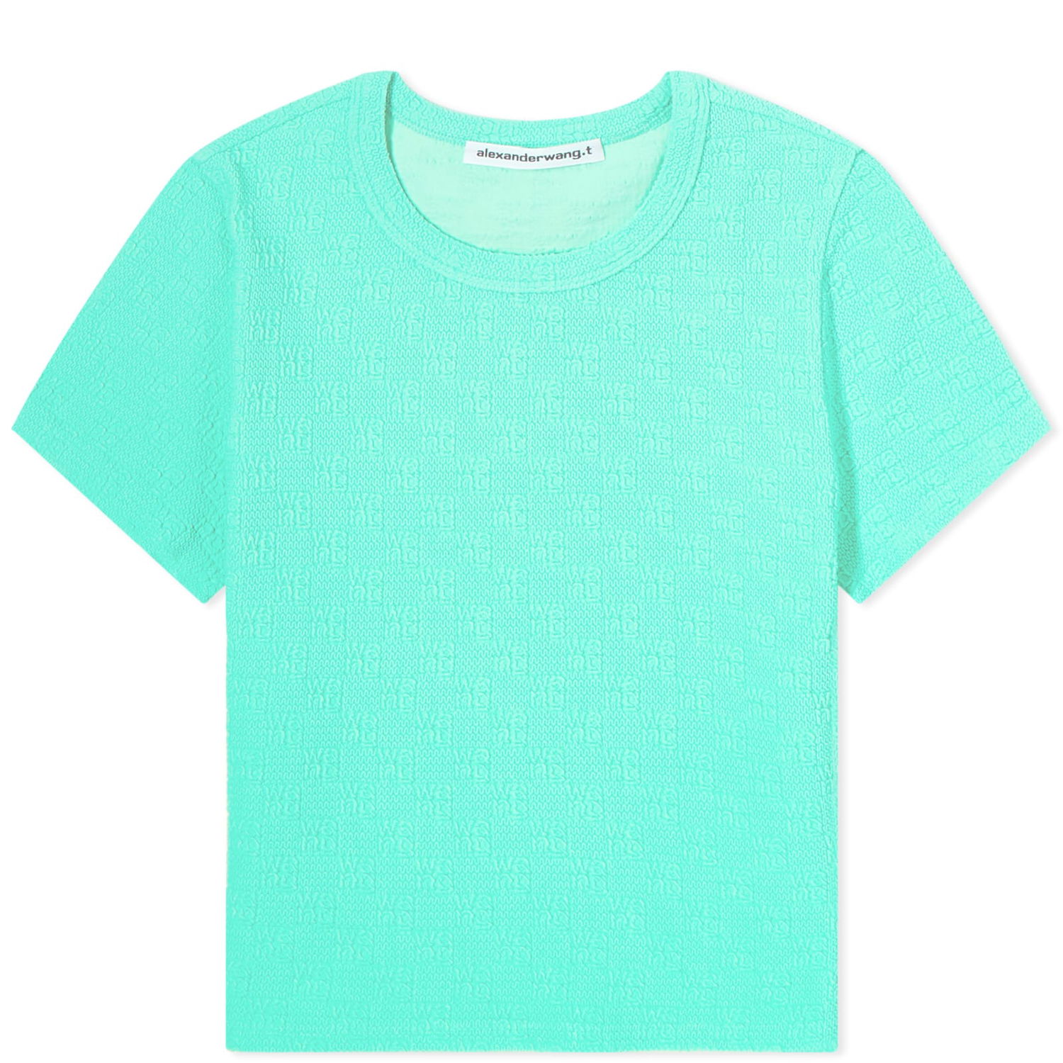Crop Top Alexander Wang All Over Logo Baby Tee Tyrkysová | 4CC2231385-347, 0