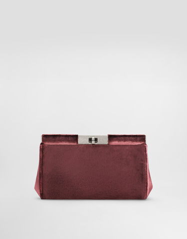 Kabelka Dolce & Gabbana Dolce & Gabbana Marlene Velvet Clutch Vínová | BB7620A647580342, 0