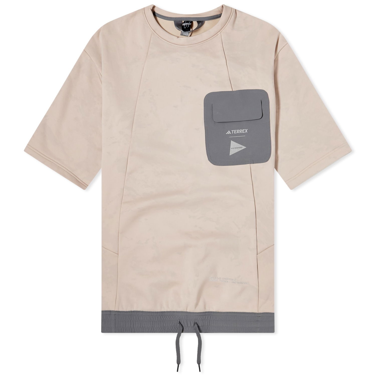 Tričko adidas Originals Terrex x and wander W Tunic Fleece Wonder Taupe Ružová | HR7137, 0