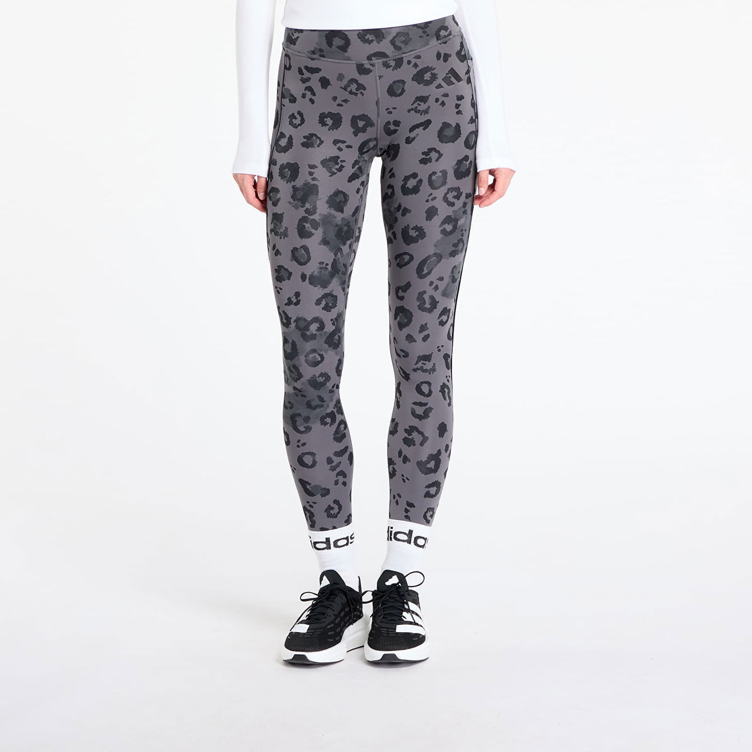 Legíny adidas Performance Optime Essentials Printed Full Length Leggings Šedá | JN2650, 0
