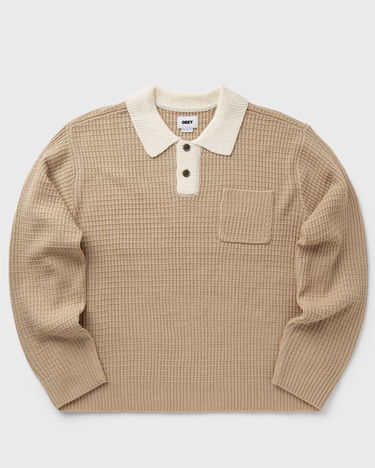 Sveter OBEY Danny Polo Sweater XL Béžová | 151000088-KHA, 0