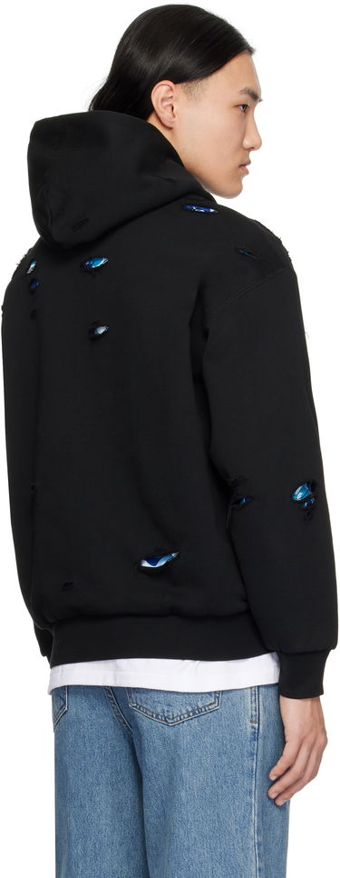 Mikina BAPE Destroyed College Hoodie Čierna | 001PPK801311M, 2