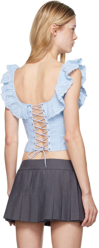 Tielko GUIZIO Guizio Bettina Corset Tank Top Modrá | P24110W098, 2
