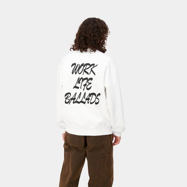 Sveter Carhartt WIP Work Varsity Crewneck Biela | I032453_00A_06, 2