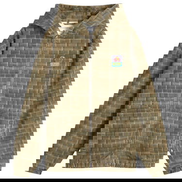 Bunda Butter Goods Butter Goods Work Jacket Washed Plaid, Size Large Zelené | BG252604-PLA, 1