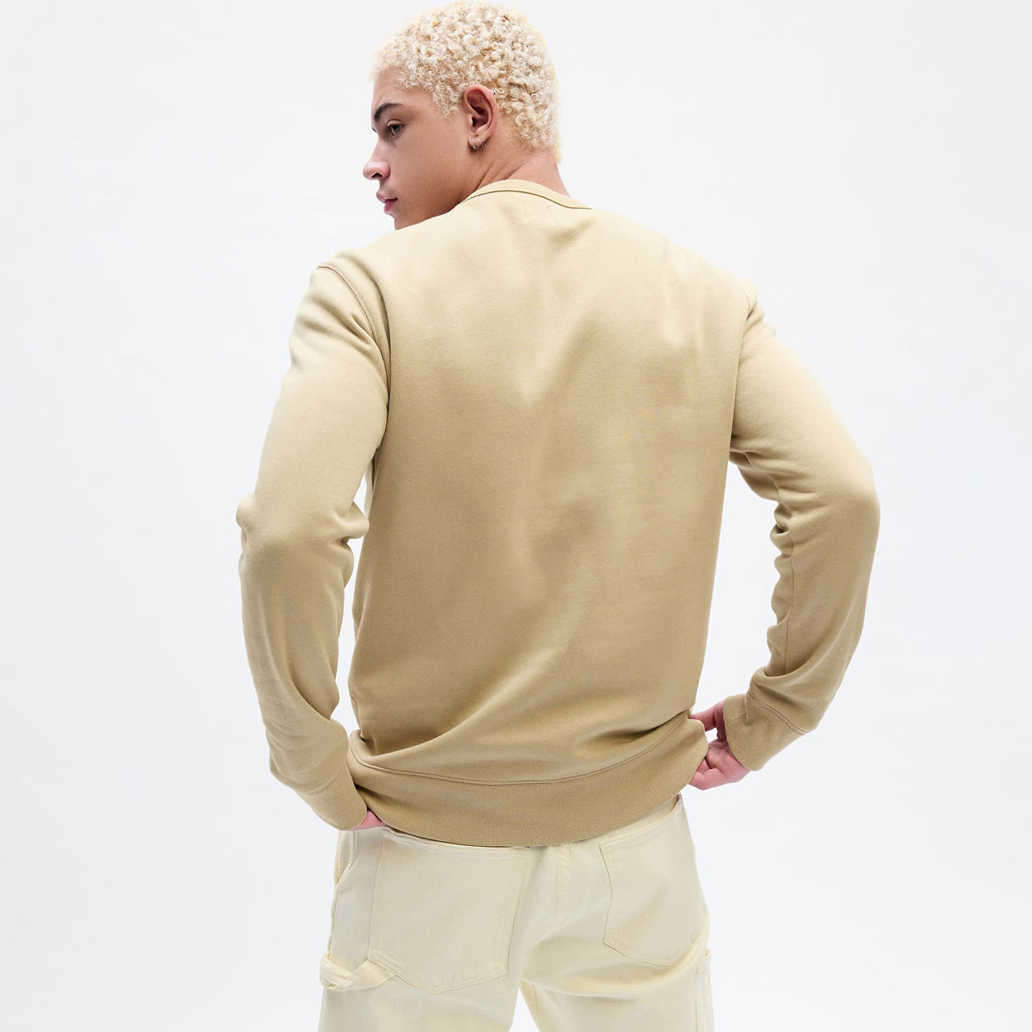 Mikina GAP Crewneck Logo Sweatshirt Khaki Zelené | 817080-00, 1