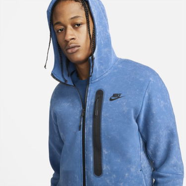 Mikina Nike Tech Fleece Wash Full-Zip Hoodie Modrá | DM6515-407, 0