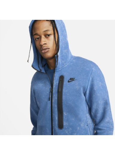 Mikina Nike Tech Fleece Wash Full-Zip Hoodie Modrá | DM6515-407
