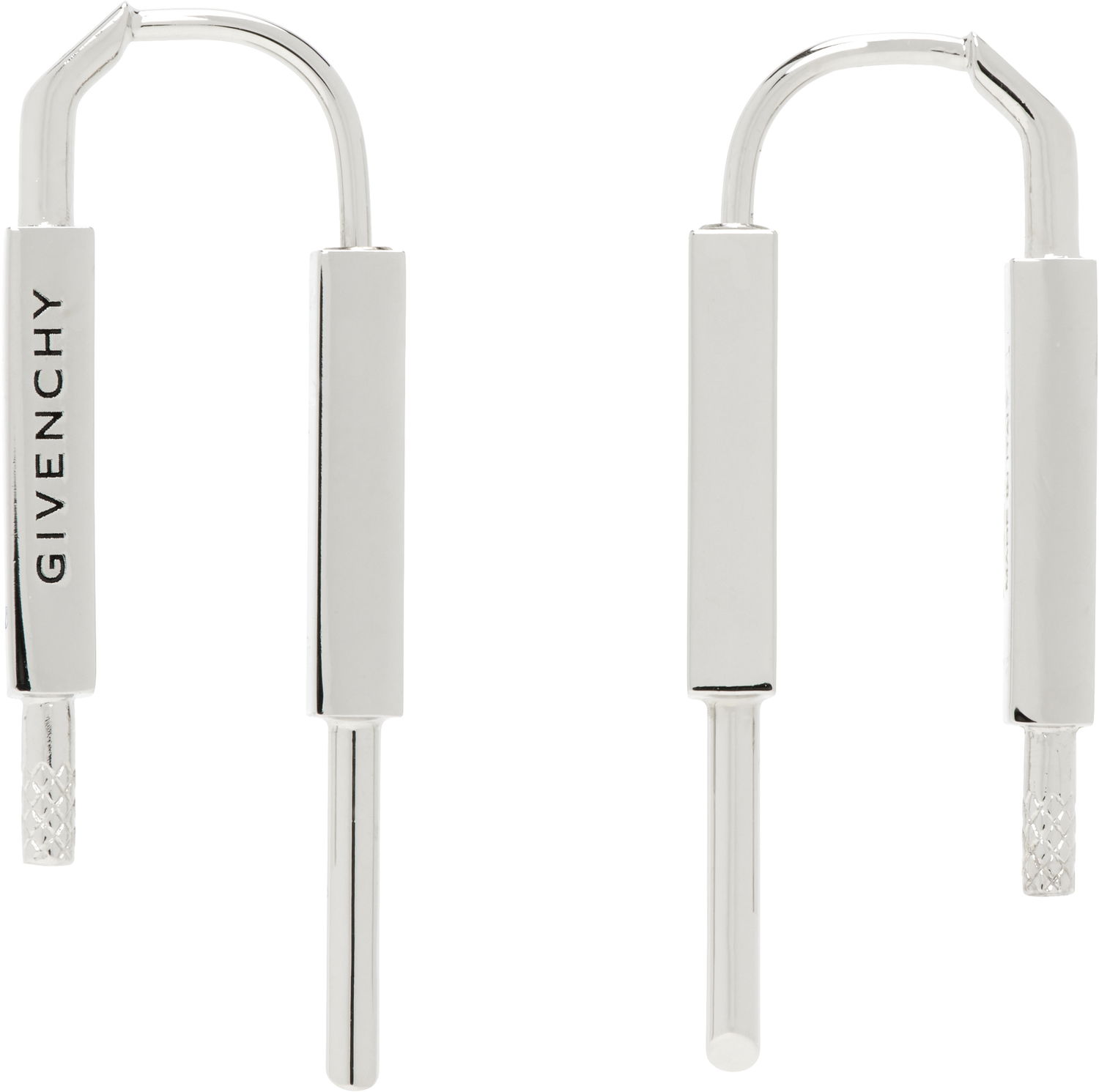 Náušnice Givenchy Givenchy U Lock Earrings Metalická | BN103BF003040, 0